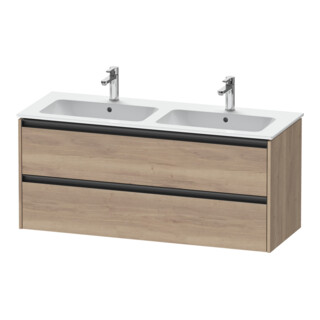 Duravit Waschtischunterschrank Ketho.2 128x48x55cm, 2 Schub., wandhängend, Ei marm.