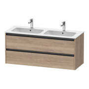 Duravit Waschtischunterschrank Ketho.2 128x48x55cm, 2 Schub., wandhängend, Ei marm.