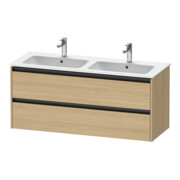 Duravit Waschtischunterschrank Ketho.2 128x48x55cm, 2 Schub., wandhängend, Ei natur