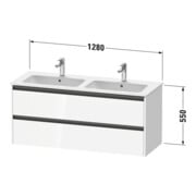 Duravit Waschtischunterschrank Ketho.2 128x48x55cm, 2 Schub., wandhängend, graph matt-3