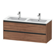 Duravit Waschtischunterschrank Ketho.2 128x48x55cm, 2 Schub., wandhängend, Nussb Nat
