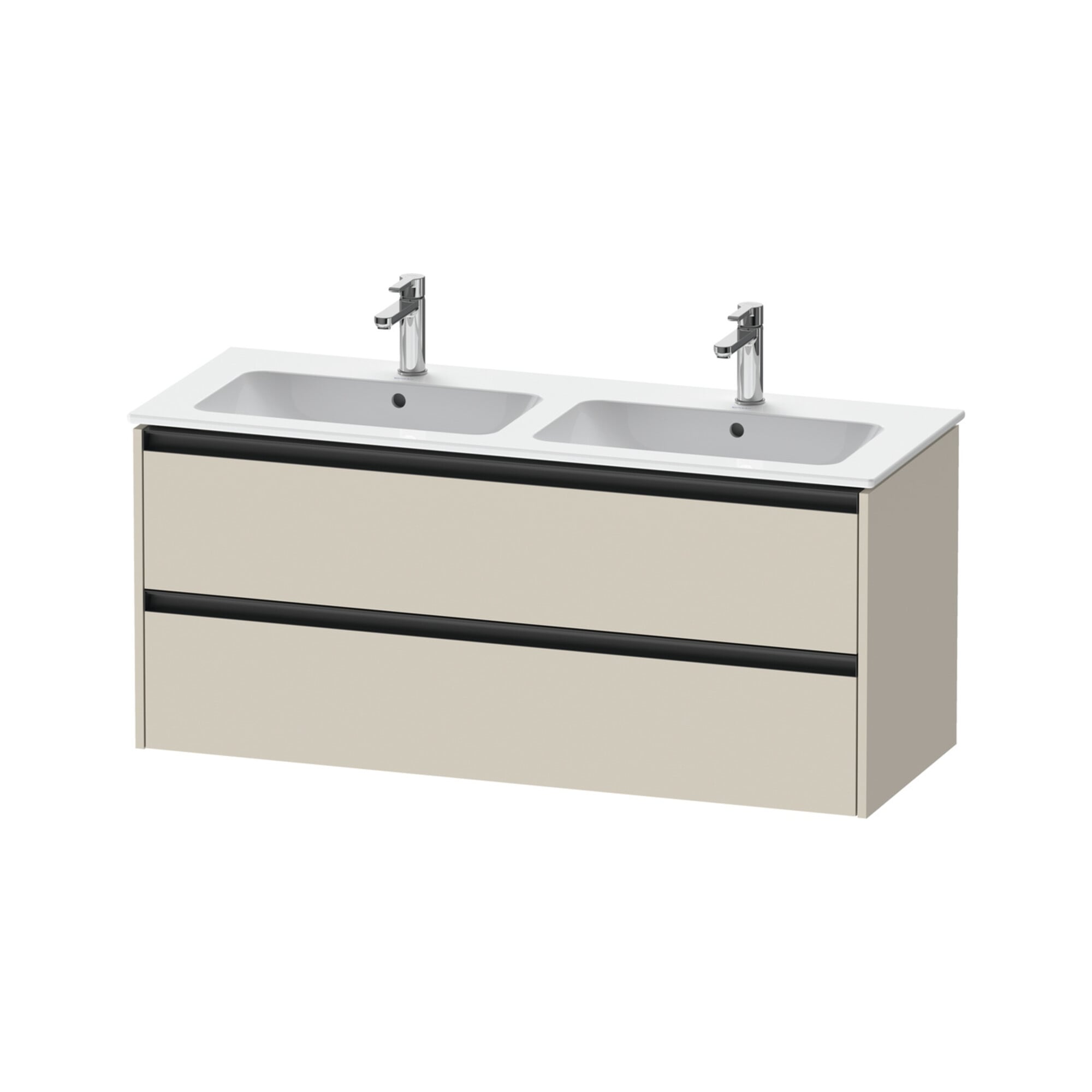 Duravit Waschtischunterschrank Ketho.2 128x48x55cm, 2 Schub., wandhängend, Tau matt