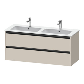 Duravit Waschtischunterschrank Ketho.2 128x48x55cm, 2 Schub., wandhängend, taupe matt