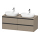 Duravit Waschtischunterschrank Ketho.2 140x55cm, B beids., lei, 4 Schub., wandhängend-1