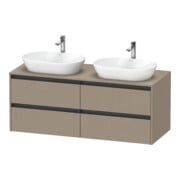 Duravit Waschtischunterschrank Ketho.2 140x55cm, B beids., lei, 4 Schub., wandhängend
