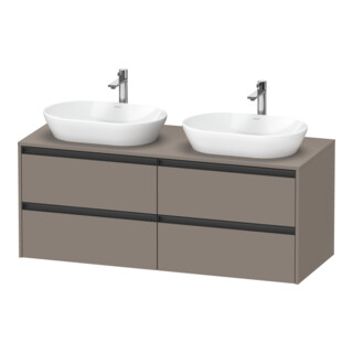 Duravit Waschtischunterschrank Ketho.2 140x55cm, B bs, bas. ma, 4 Schub., wandhängend