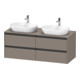 Duravit Waschtischunterschrank Ketho.2 140x55cm, B bs, bas. ma, 4 Schub., wandhängend-1