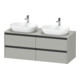 Duravit Waschtischunterschrank Ketho.2 140x55cm, B bs, bg ma, 4 Schub., wandhängend-1