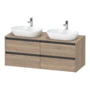 Duravit Waschtischunterschrank Ketho.2 140x55cm, B bs, E marm., 4 Schub., wandhängend