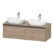Duravit Waschtischunterschrank Ketho.2 140x55cm, B bs, Ei marm., 2 Ausz., wandhängend-1