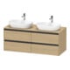 Duravit Waschtischunterschrank Ketho.2 140x55cm, B bs, Ei Nat, 4 Schub., wandhängend-1