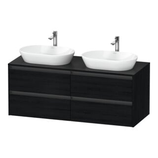 Duravit Waschtischunterschrank Ketho.2 140x55cm, B bs, Ei sw, 4 Schub., wandhängend
