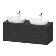 Duravit Waschtischunterschrank Ketho.2 140x55cm, B bs, gra m, 4 Schub., wandhängend
