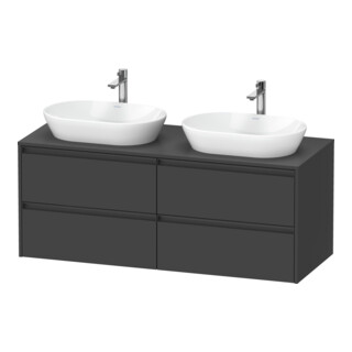 Duravit Waschtischunterschrank Ketho.2 140x55cm, B bs, gra ma, 4 Schub., wandhängend