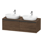 Duravit Waschtischunterschrank Ketho.2 140x55cm, B bs, N dkl., 2 Ausz., wandhängend