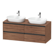 Duravit Waschtischunterschrank Ketho.2 140x55cm, B bs, N Nat, 4 Schub., wandhängend