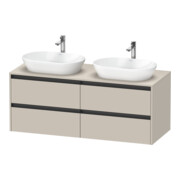 Duravit Waschtischunterschrank Ketho.2 140x55cm, B bs, Tau ma, 4 Schub., wandhängend-1