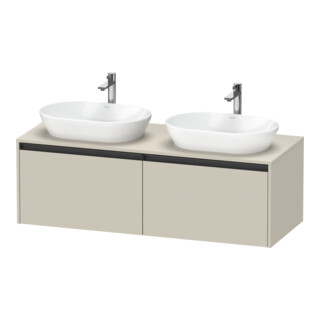 Duravit Waschtischunterschrank Ketho.2 140x55cm, B bs, Tau matt, 2 Ausz., wandhängend