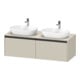Duravit Waschtischunterschrank Ketho.2 140x55cm, B bs, Tau matt, 2 Ausz., wandhängend-1