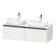 Duravit Waschtischunterschrank Ketho.2 140x55cm, B bs, we. hgl, 2 Ausz., wandhängend
