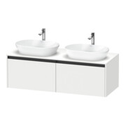 Duravit Waschtischunterschrank Ketho.2 140x55cm, B bs, we. ma, 2 Ausz., wandhängend