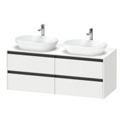 Duravit Waschtischunterschrank Ketho.2 140x55cm, B bs, we. ma, 4 Schub., wandhängend-1