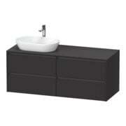 Duravit Waschtischunterschrank Ketho.2 140x55cm, B L, gra matt, 4 Schub., wandhängend