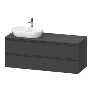 Duravit Waschtischunterschrank Ketho.2 140x55cm, B L, graph ma, 4 Schub., wandhängend
