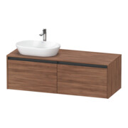 Duravit Waschtischunterschrank Ketho.2 140x55cm, B L, Nussb Nat, 2 Ausz., wandhängend-1