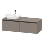 Duravit Waschtischunterschrank Ketho.2 140x55cm, B li, bas. ma, 2 Ausz., wandhängend