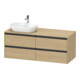 Duravit Waschtischunterschrank Ketho.2 140x55cm, B li, Ei Nat, 4 Schub., wandhängend-1