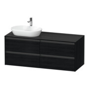 Duravit Waschtischunterschrank Ketho.2 140x55cm, B li, Ei sw, 4 Schub., wandhängend
