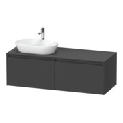 Duravit Waschtischunterschrank Ketho.2 140x55cm, B li, graph ma, 2 Ausz., wandhängend