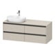 Duravit Waschtischunterschrank Ketho.2 140x55cm, B li, Tau ma, 4 Schub., wandhängend-1