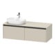 Duravit Waschtischunterschrank Ketho.2 140x55cm, B li, Tau matt, 2 Ausz., wandhängend-1