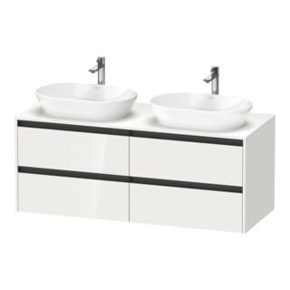 Duravit Waschtischunterschrank Ketho.2 140x55cm, B li, we. hgl, 4 Schub., wandhängend