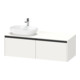 Duravit Waschtischunterschrank Ketho.2 140x55cm, B li, we. matt, 2 Ausz., wandhängend-1