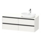 Duravit Waschtischunterschrank Ketho.2 140x55cm, B R, we. matt, 4 Schub., wandhängend-1