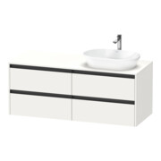 Duravit Waschtischunterschrank Ketho.2 140x55cm, B R, we. matt, 4 Schub., wandhängend