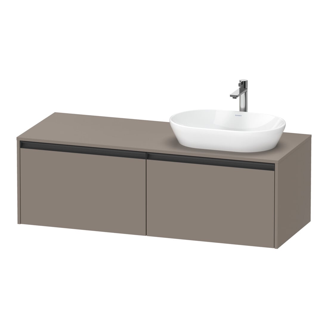 Duravit Waschtischunterschrank Ketho.2 140x55cm, B re, bas. ma, 2 Ausz., wandhängend