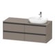 Duravit Waschtischunterschrank Ketho.2 140x55cm, B re, bas. ma, 4 Schub., wandhängend-1