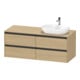 Duravit Waschtischunterschrank Ketho.2 140x55cm, B re, Ei Nat, 4 Schub., wandhängend-1