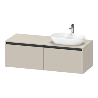 Duravit Waschtischunterschrank Ketho.2 140x55cm, B re, Tau ma, 2 Ausz., wandhängend
