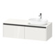 Duravit Waschtischunterschrank Ketho.2 140x55cm, B re, we. hgl, 2 Ausz., wandhängend-1