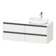 Duravit Waschtischunterschrank Ketho.2 140x55cm, B re, we. ma, 4 Schub., wandhängend-1