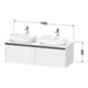 Duravit Waschtischunterschrank Ketho.2 140x55cm, Beck. re, lei, 2 Ausz., wandhängend-3