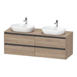 Duravit Waschtischunterschrank Ketho.2 160x55cm, B bs, E marm., 4 Schub., wandhängend
