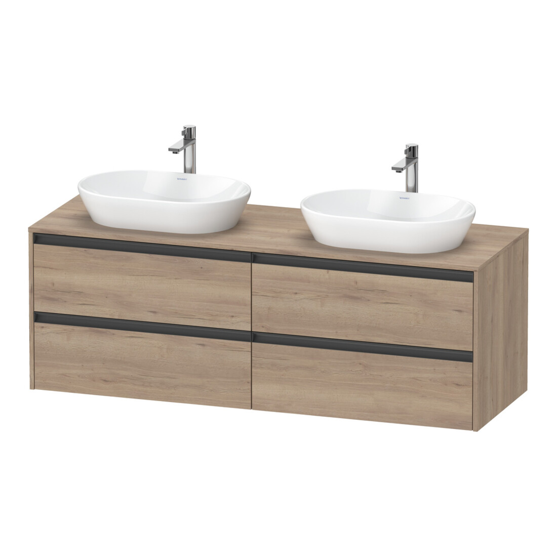 Duravit Waschtischunterschrank Ketho.2 160x55cm, B bs, E marm., 4 Schub., wandhängend