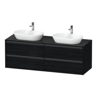 Duravit Waschtischunterschrank Ketho.2 160x55cm, B bs, Ei sw, 4 Schub., wandhängend