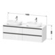Duravit Waschtischunterschrank Ketho.2 160x55cm, B bs, gra m, 4 Schub., wandhängend